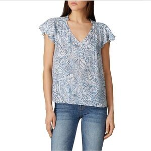 Parker Blue Printed Exie Blouse